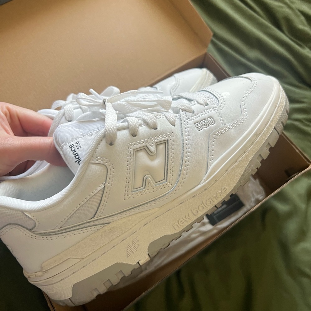New Balance 550 All-White Men's Athletic Sneakers